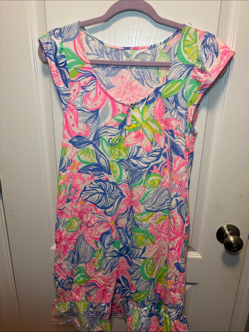 Lilly Pulitzer Multicolor Floral Tank Dress in Pink, Blue & Green